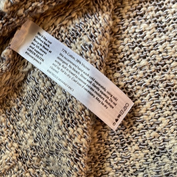 EILEEN FISHER linen cardigan neutral casual sweater - Picture 6 of 6